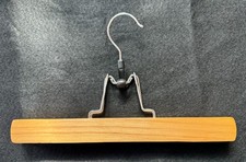 Vintage Wood Clamp Hangers for Pants, Slacks, Skirts Crease-Free Lot of 10