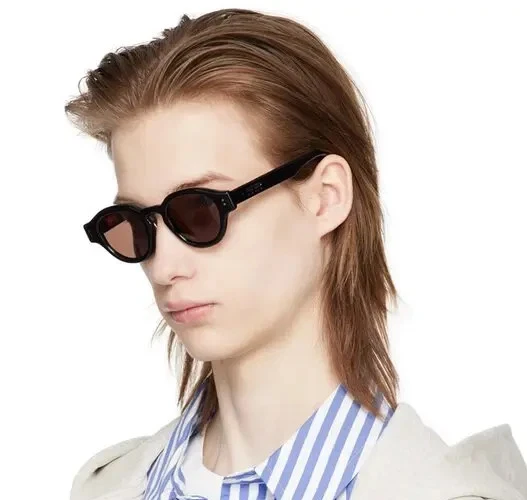 GAFAS DE SOL AUTÉNTICAS LENTES NEGRAS BRILLANTES/MARRÓN HUMO KENZO PARIS KZ40180U 01E 46-23 Foto 2 de 4