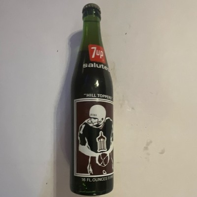 7UP Hill Toppers Commemorative Green Glass Soda Bottle, 16 fl oz