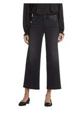 NYDJ 14 Teresa Black Rinse Wide Leg Jeans Women's Size 14 Cotton NWT New