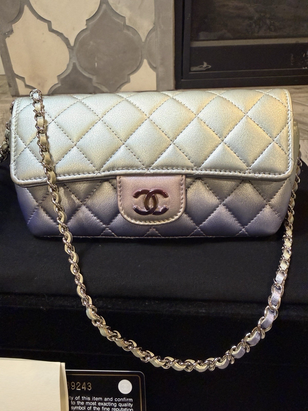 Chanel Iridescent Ombre Leather Rectangular Cross… - image 2