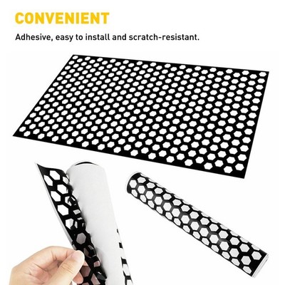 1X Car Rear Tail Light Cover Black Honeycomb Sticker Tail-lamp Decal Accessories