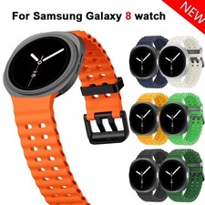 Silicone Ocean Sport Band Compatible with Samsung Galaxy Watch 8 40mm 44mm/ 46mm