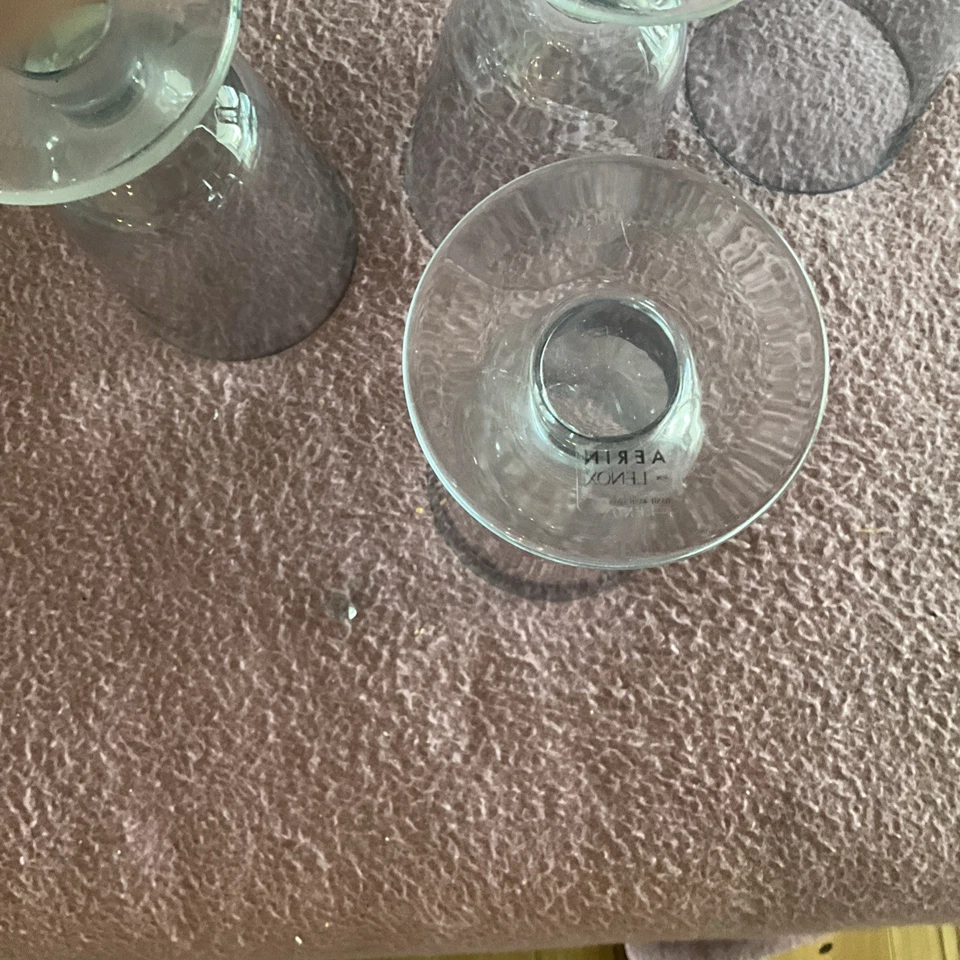 4 copas transparentes de agua/vino Williams Sonoma Aerin de Lenox Collection Foto 4 de 4