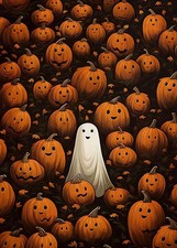 Halloween Ghost Diamond Art Kits for Adults-Pumpkins Diamond Painting Kits for B