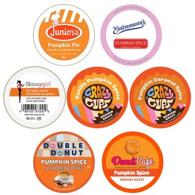 Perfect Samplers Pumpkin Spice Coffee Pods Variety Pack, Medium Roast 30 Count