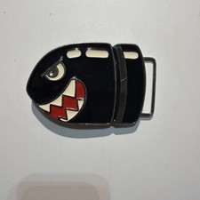 Nintendo Super Mario World Bullet Belt Buckle Enamel Metal Vintage