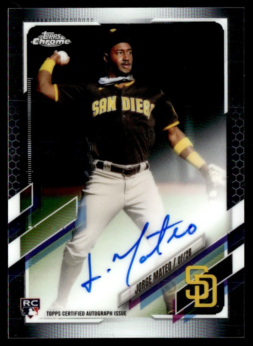 2021 Topps Chrome Rookie Auto Jorge Mateo #RA-JMA