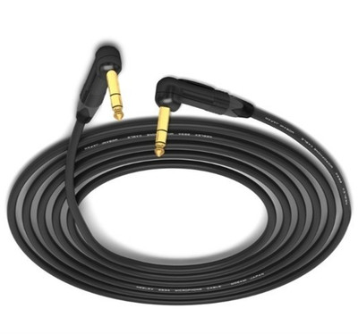 x'FT Mogami 2534 Neutrik Gold Angle 1/4 TRS to Angle 1/4 AUDIO Star Quad Cable