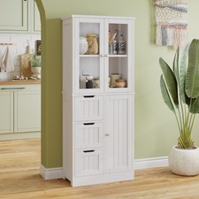 Bathroom Floor Cabinet, Modern Bathroom Storage Cabinet with 3-Drawer 4-Layer
