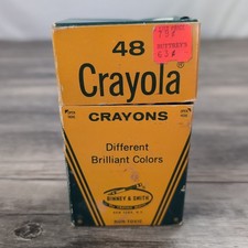 Vtg Crayola Crayons NO 48 BOX 80s BINNEY  SMITH Multicolor Complete RF Retired
