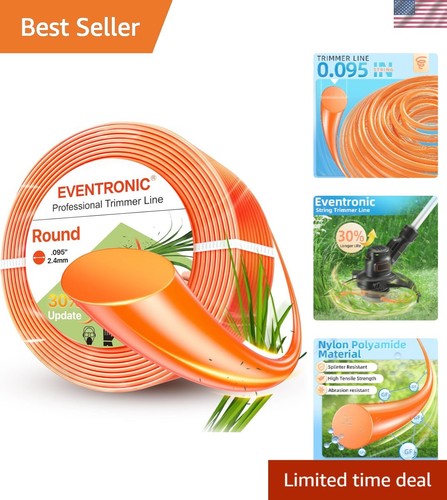 String Trimmer Line, Weed Eater String Orange Nylon, 095", 295ft