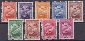 E7074: Macao #C7-15 Mint, OG, VF, LH; CV $108