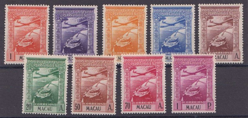 E7074: Macao #C7-15 Mint, OG, VF, LH; CV $108
