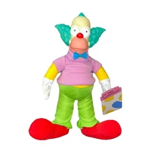The Simpsons KRUSTY CLOWN Plush Doll Jakks Pacific NWT HTF