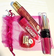 LA Colors Matte Lipstick, Lip Duo  Rosy Gloss Red Hearts MakeupGift Set Bundle