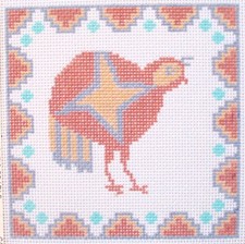 Pottery Quail Hand Painted Needlepoint Canvas