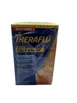 3Pk - Thera flu Severe Cold Relief - Daytime - Honey Lemon - 6ct ea. - Exp 06/27