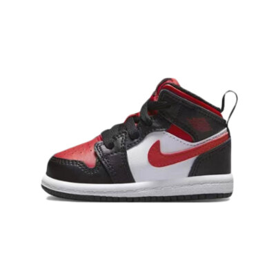 Nike Air Jordan 1 Retro Mid Black Fire Red TD Toddler Baby Child