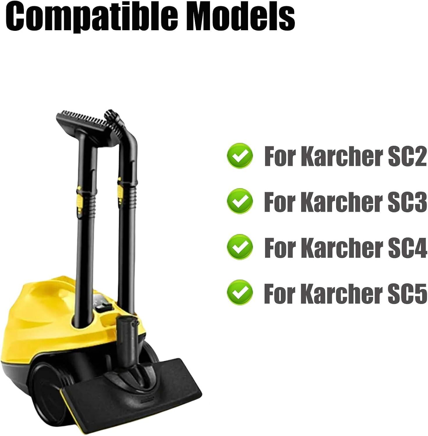 3 Pack Floor Nozzle Microfibre Cloth for Kärcher SC2 SC3 SC4 SC5 Steam Cleaner