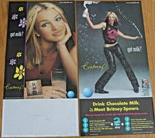 Young BRITNEY SPEARS GOT MILK POSTERS Vintage Britney Spears ~Lot of 2~ **NOS**