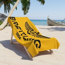 BREITLING 1884 Aviation Stylish Yellow Beach Towel, watches 2 SIZES 