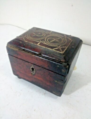 RARE OLD Vintage Indian Wooden Hand Crafted Beautiful Perfume BOX - Picture 1 of 8