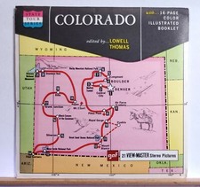 Colorado State Tour 3-reel Set A320 - GAF G1 ed. A View-Master Map Packet