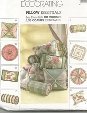 4410 McCalls Sewing Pattern UNCUT Throw Square & Round Pillows Home Decorating