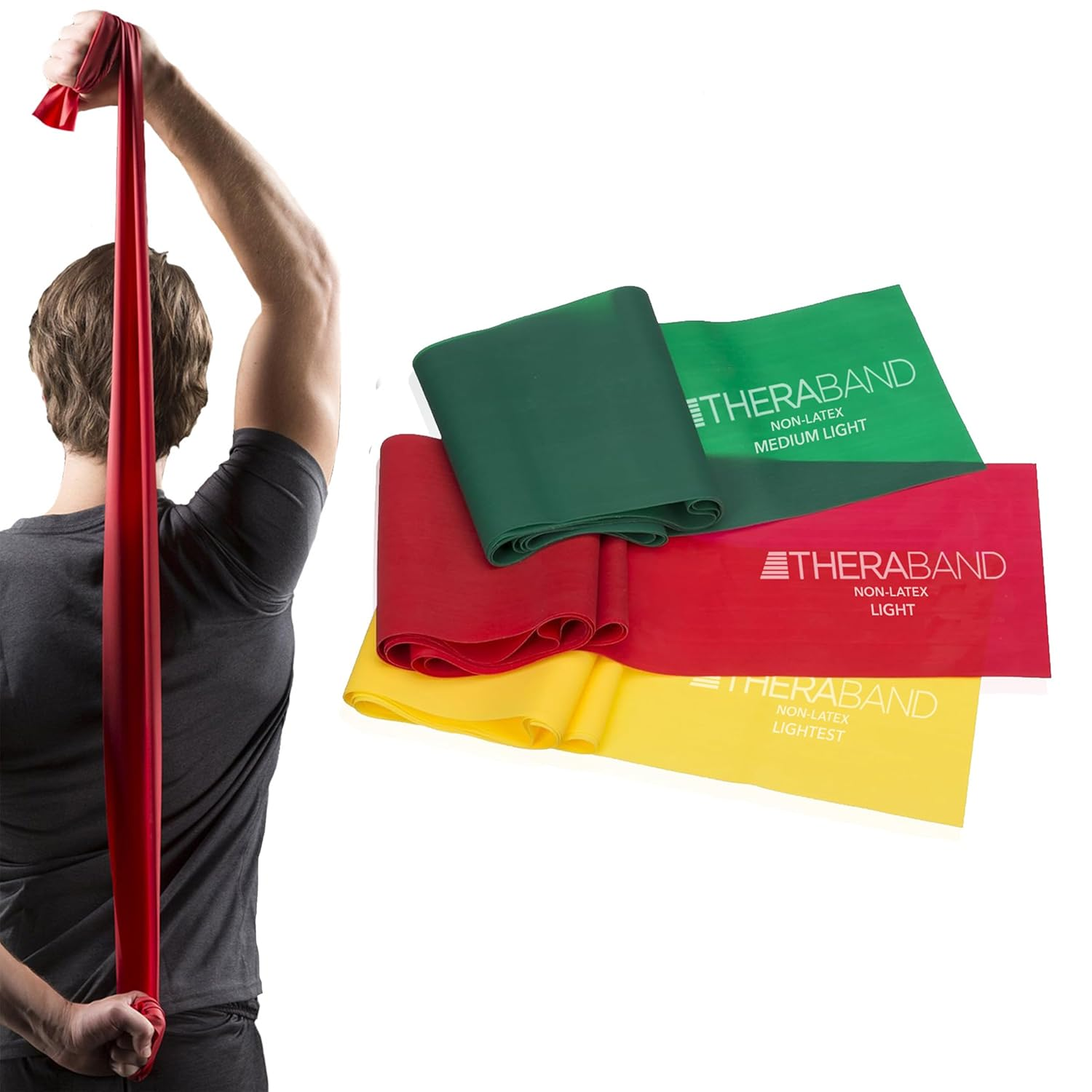 THERABAND Professional Resistance Bands Set for Upper & Lower Body Training