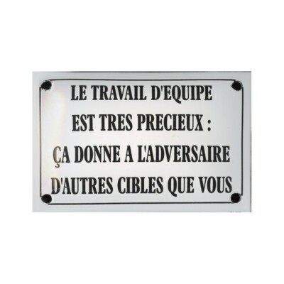 Plaque émaillée humoristique : ATTENTION ! L'ABUS D'ALCOOL
