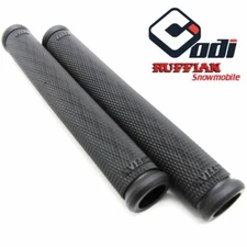 ODI 8" Rubber Snowmobile Grips -BLACK- Cat Polaris Skidoo Yamaha - Made in USA