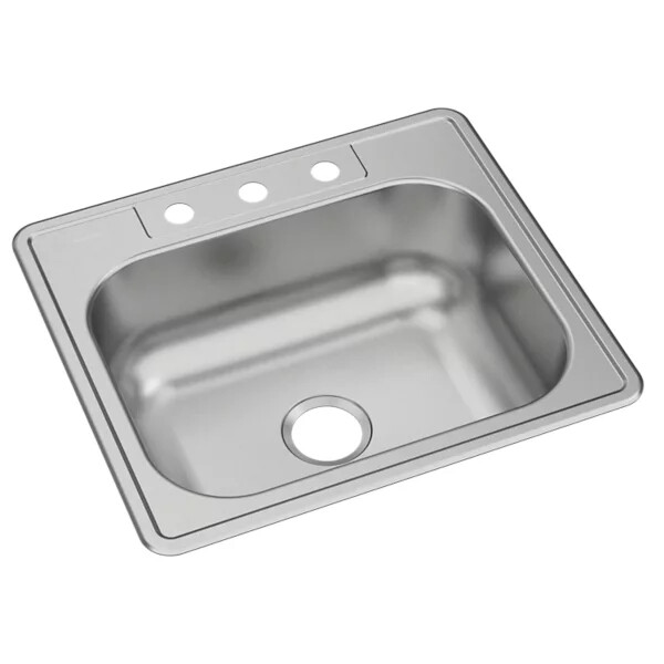 Elkay Dayton Single Bowl Drop-In Stainless Steel Kitchen Sink 25x22x8