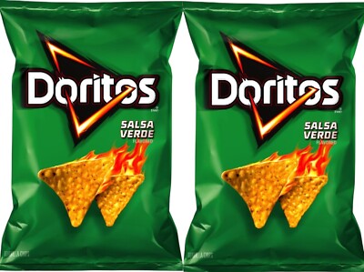 Doritos Salsa verde Flavored Tortilla Chips 9.75 oz 2 Bags