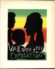 1959 Mini Poster Lithograph ORIG Print Pablo Picasso 1953 Exposition Vallauris