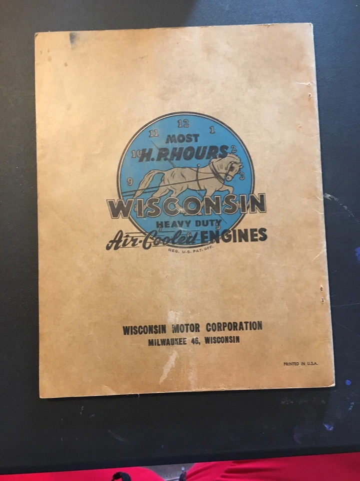1940s Wisconsin Heavy Duty VE4 Engine Manual + Parts List - Image 4 of 4