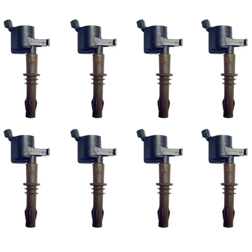 Juego de 8 bobinas de arranque marrón + 8 bujías Motorcraft para Ford Lincoln 2007-08 Foto 2 de 3