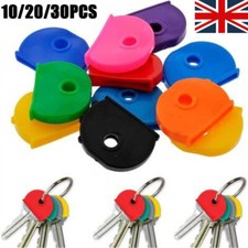10-30 Pcs Key Caps Covers in Assorted Colours for House Key Label Tags Label ID