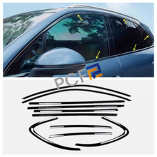 Car Window Frame Cover Strip Trim Black Titanium For Porsche Cayenne 2011-2017