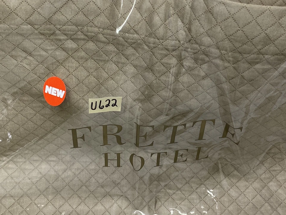 Cobertor Frette Hotel Melody 100% Algodón Completo/Queen Caqui Hecho en Italia Nuevo Foto 2 de 4