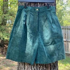 Vintage International Leather Collection Green Shorts