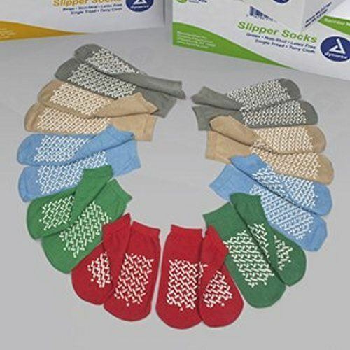 SAOLA Calzini Ciabatte Suola Morbida Grande Blu Caviglia Alto Numero di 1 By Dynarex