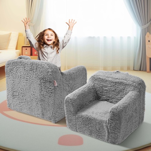 Armchair Sofa with High-density 25D Toddler Chair Sherpa Fabric
