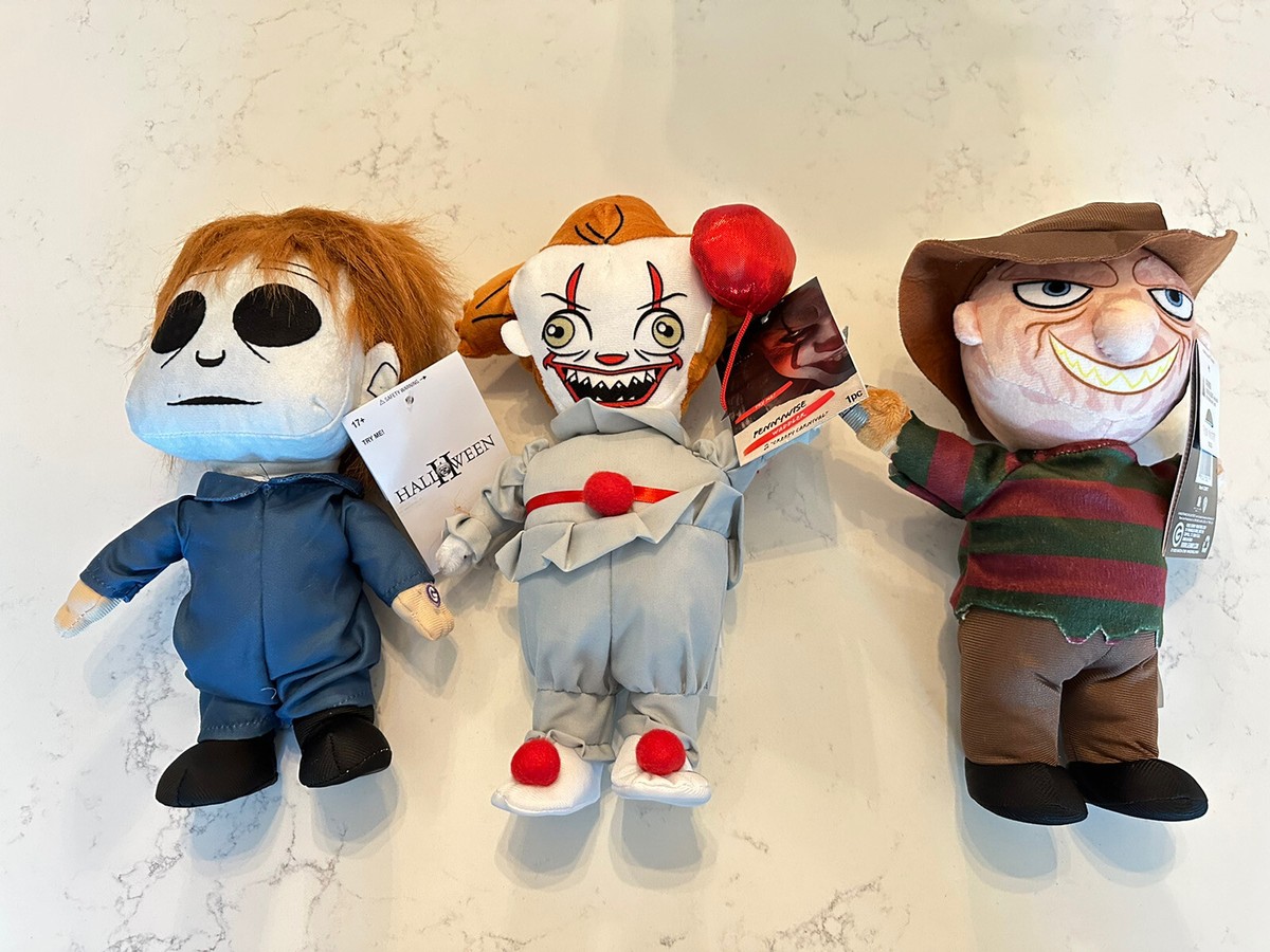 Halloween Michael Myers Pennywise Freddy Krueger Waddler Plush Lot