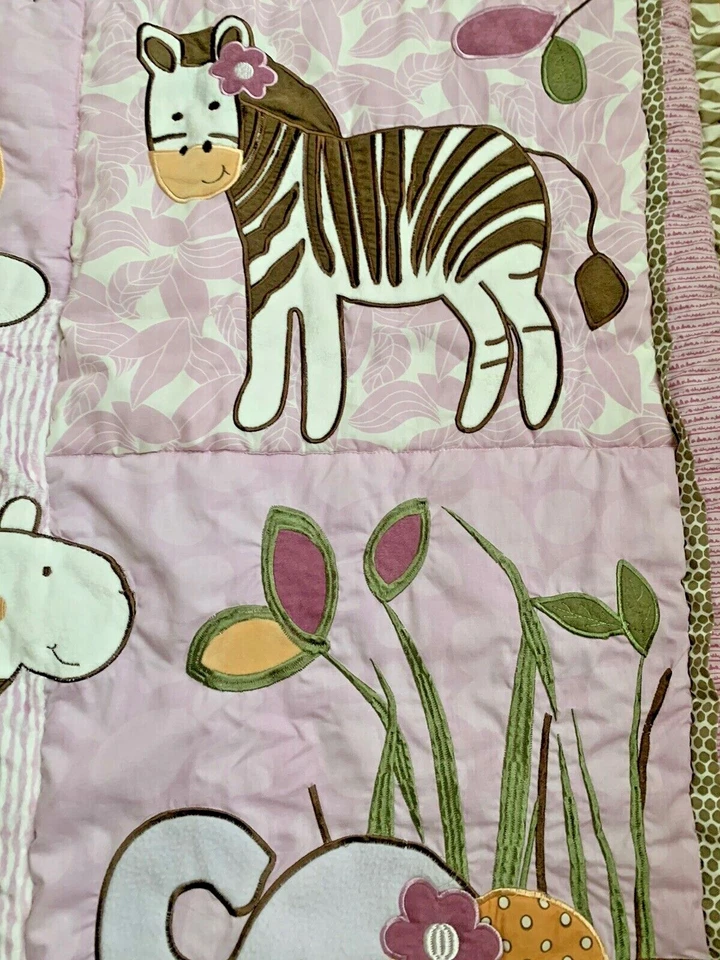 Manta bebé Cocalo Safari animales elefante cebra mono jirafa hipopótamo 36x44 Foto 2 de 4