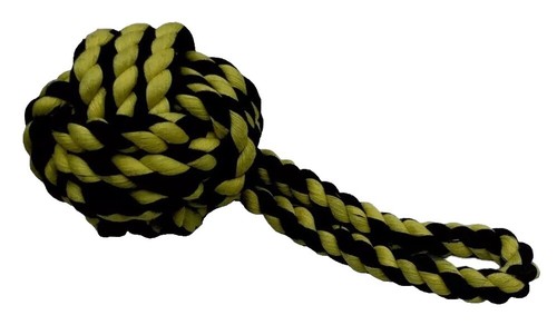 Mammoth Flossy Chews Color 3 Knot Rope Tug – 63,5 Cm Baumwoll-Seil Spielzeug Für Große Hunde