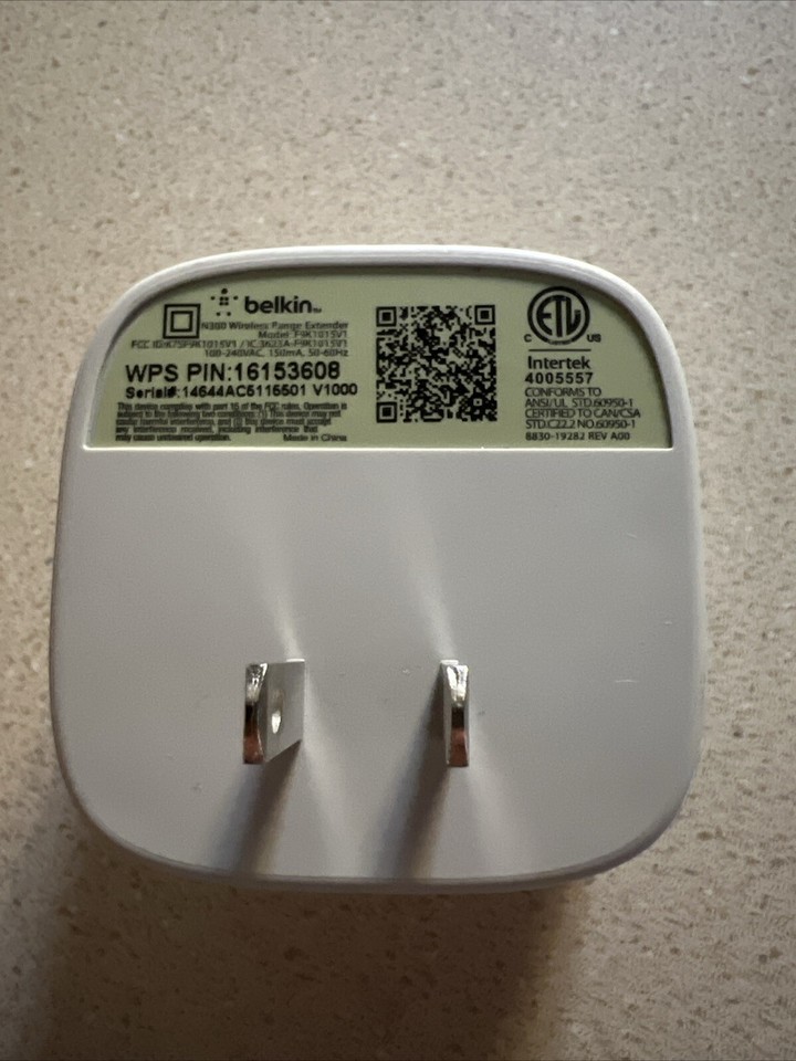 Belkin N300 Wireless Range Extender Module F9K1015V1 White eBay