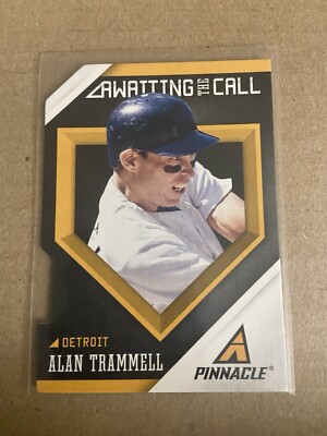 2013 Panini Pinnacle Awaiting the Call Die-Cut Alan Trammell #AC3 HOF