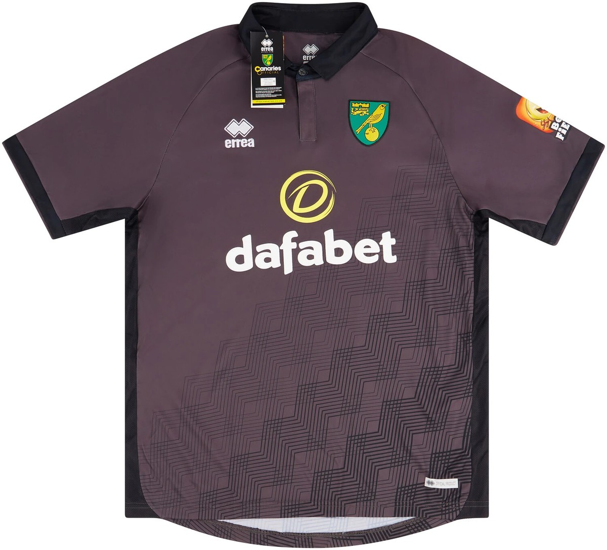 サッカーユニフォーム Norwich 2019/20 Norwich City Third Jersey Short Sleeve Soccer Erra Brand