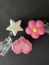 Heart, Flower, Star 3 Pc Charms For Crocs